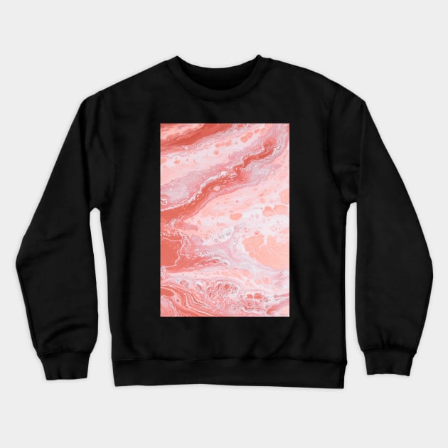 Blush pink rose - Elegant marble Crewneck Sweatshirt by Islanr